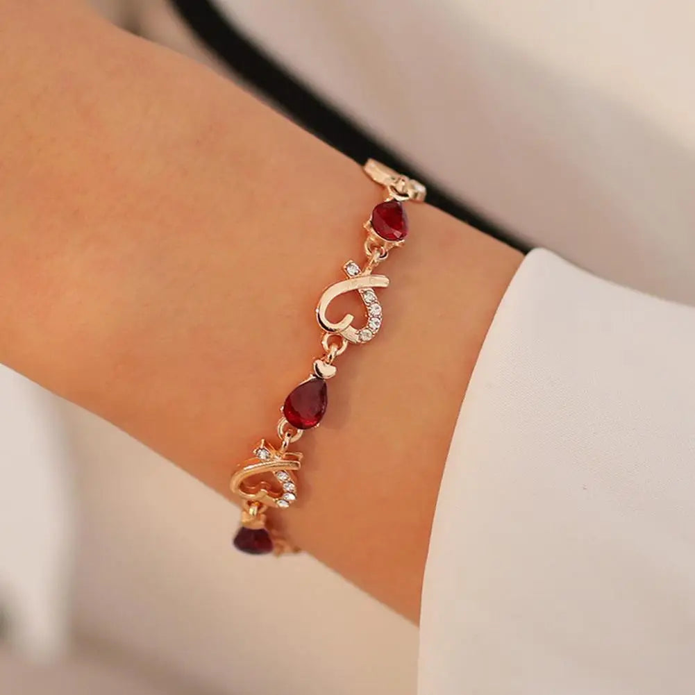 Bracelet Ajustable en Forme de Cœur