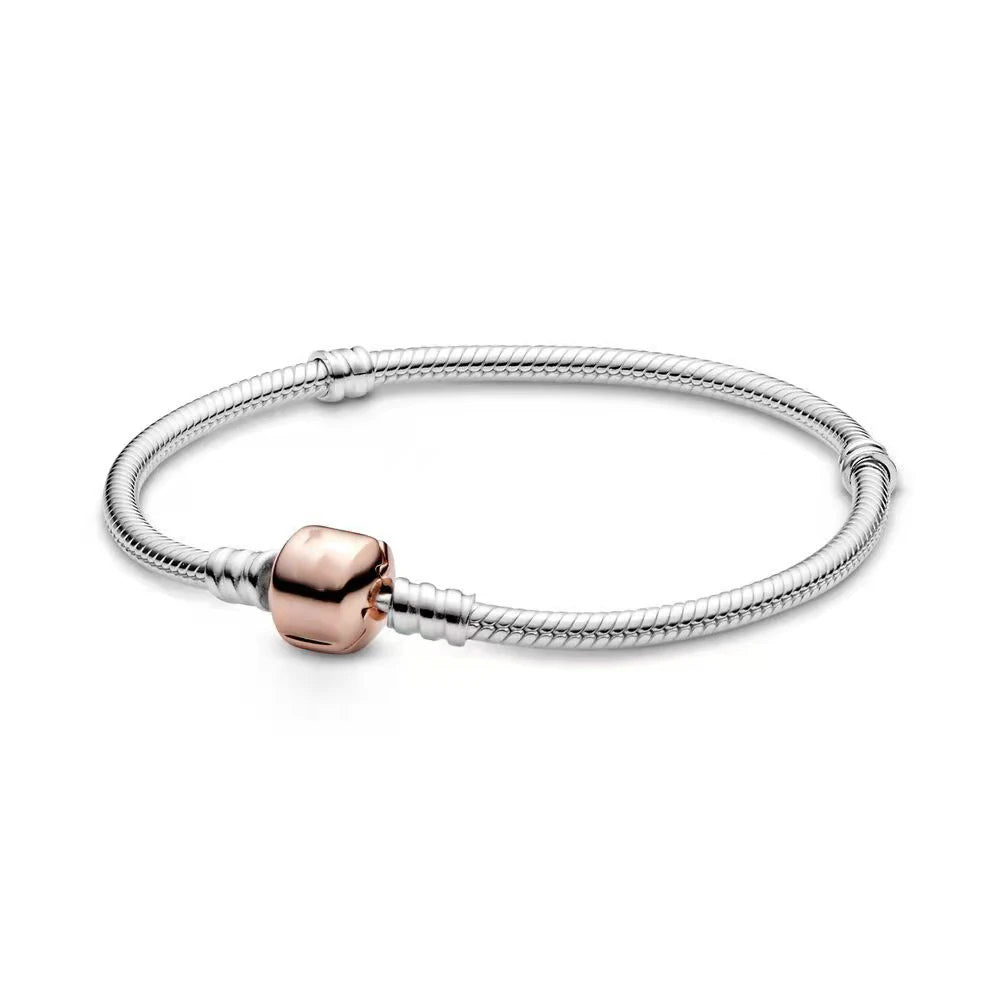 Bracelet en Argent 925 avec Fermoir Cœur